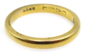 18ct gold wedding band by M G & S hallmarked and marked Fidelity in platinum Condition