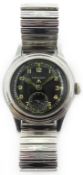 Longines Gentleman's stainless steel wristwatch circa 1945,one of the 'Dirty Dozen',