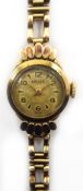 Majex 9ct gold wristwatch hallmarked Condition Report 11.