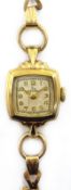 Record 9ct gold bracelet wristwatch hallmarked Condition Report 13.