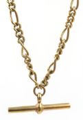 9ct gold watch chain necklace hallmarked 46cm approx 17gm