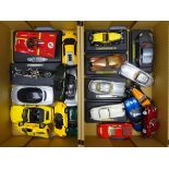 Collection of twenty large scale die-cast models by Burago, Maisto,