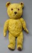 1950's plush covered straw-filled teddy bear,
