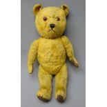 1950's plush covered straw-filled teddy bear,