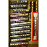 'OO' gauge: fourteen passenger coaches by Hornby, Tri-ang and Lima,