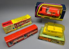 Corgi Lotus Elite No.315, Dinky Bedford AA Van No.412 and Dinky Single Decker Bus No.