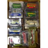 Twenty-five EFE (Exclusive First Editions) die-cast models of buses including coaches and double