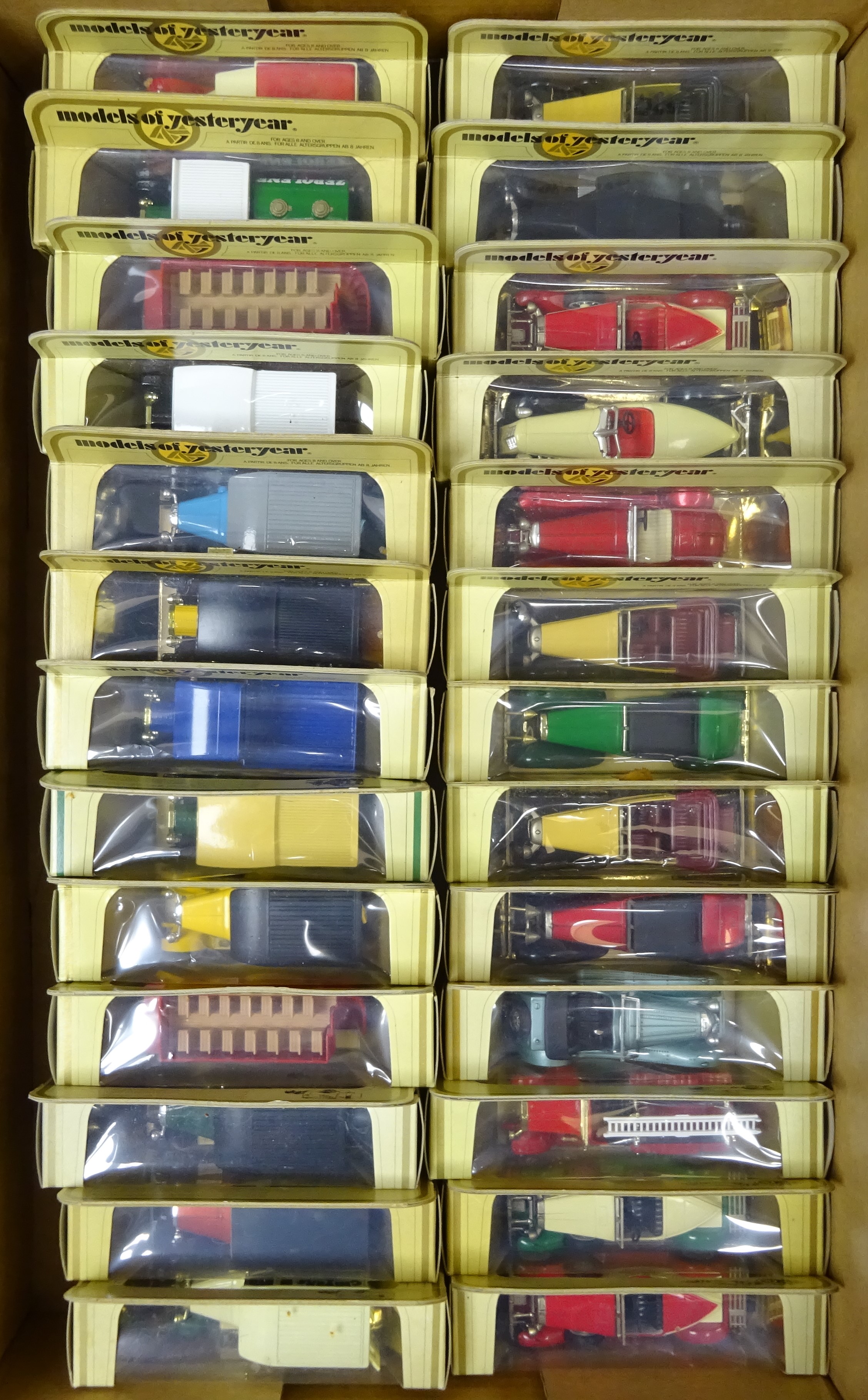 Twenty-six Matchbox Models of Yesteryear including promotional and vintage vehicles,