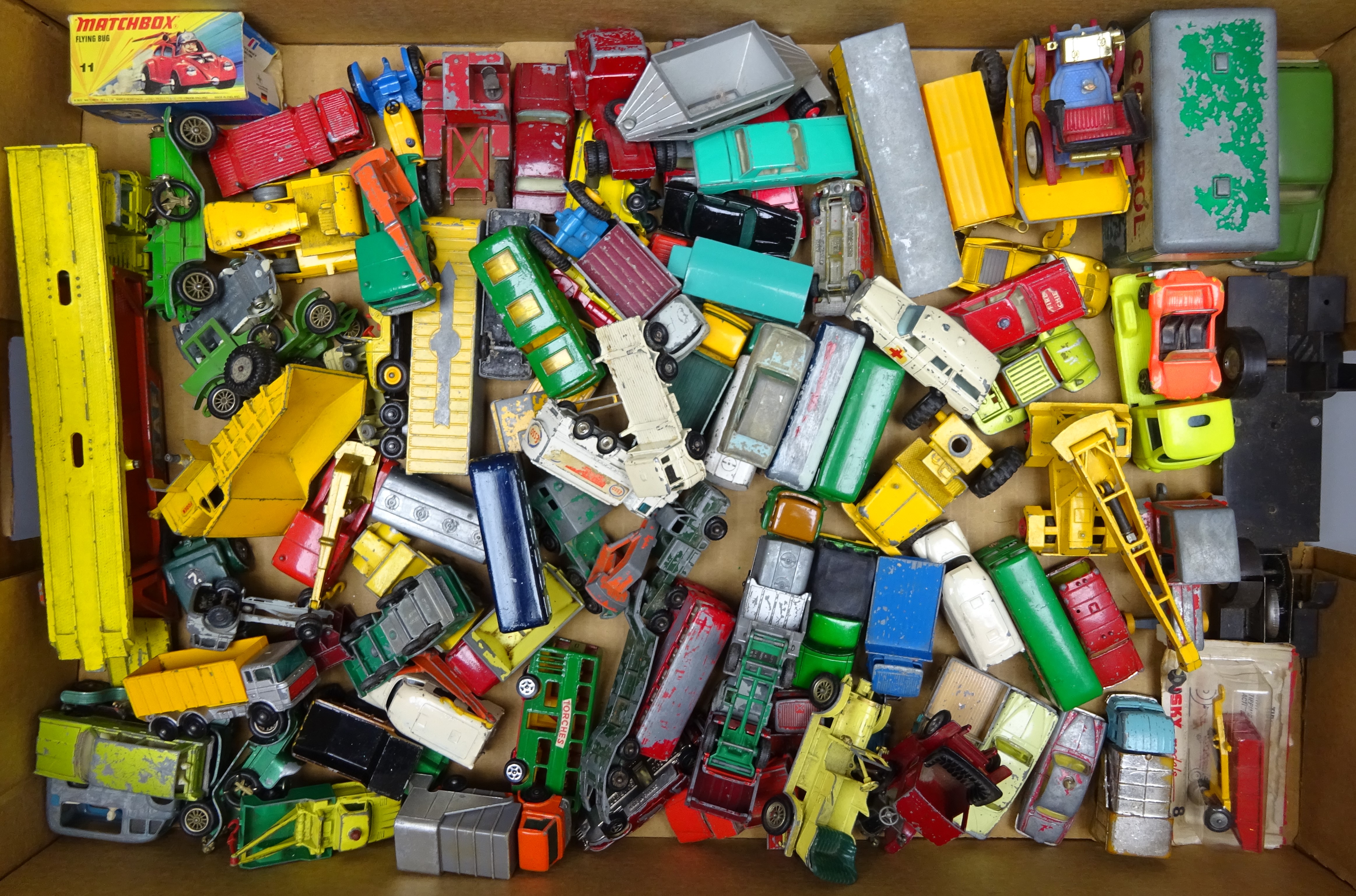 Quantity of unboxed and playworn Matchbox and Husky die-cast models