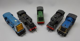 Hornby/Tri-ang 'OO' gauge: five locomotives comprising two Class 3F 'Jinty' 0-6-0 Tank Nos.
