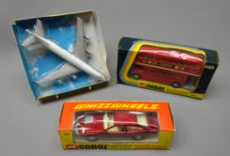 Three Corgi die-cast models: Boeing 747 Jumbo No.