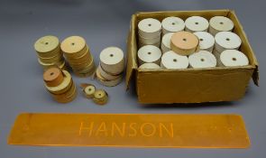 Large qty of Bell Punch Co. rolls of Setright Bus tickets for Hanson's Buses Ltd.