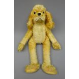 Steiff plush covered five joint long legged Spaniel,