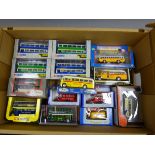 Fourteen die-cast models of buses by Corgi, Oxford, Malta, EFE etc,