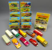 Eleven Matchbox Superfast Models: Nos. 1,10,12,15, 17, 21, 24, 32, 35, 52 and 66, ten boxed and No.