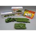 Dinky Supertoys Mighty Antar Tank Transporter 660, Dinky Centurian Tank 651,