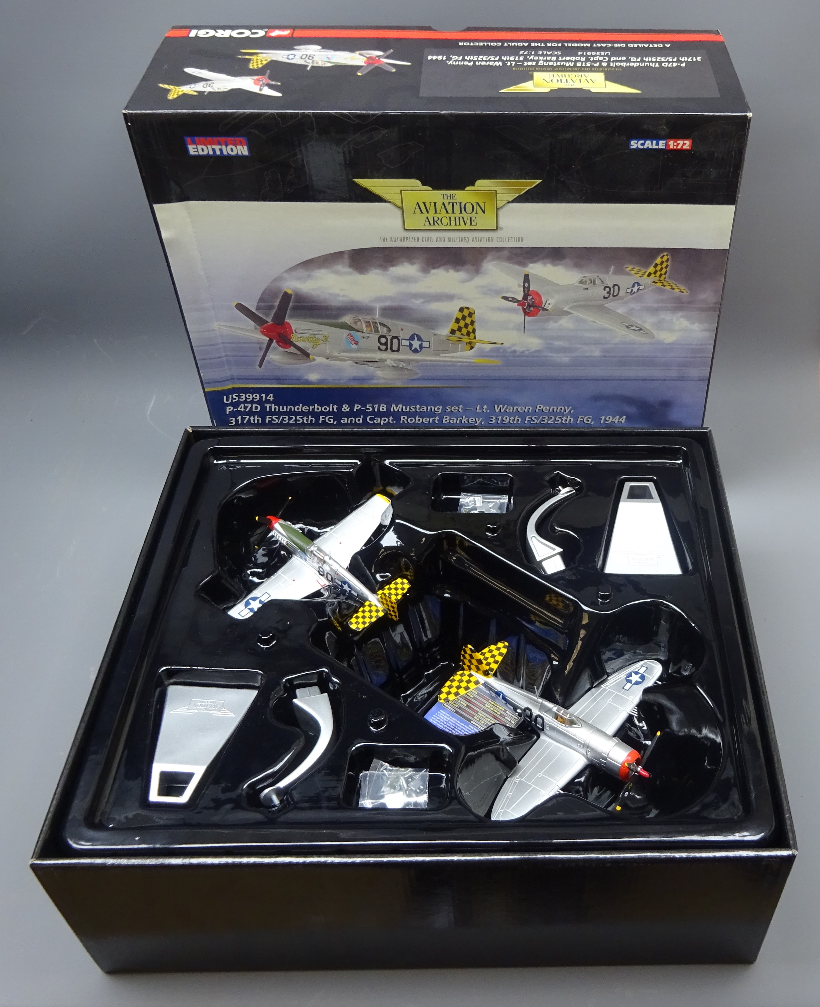 Corgi Aviation Archive limited edition P-47D Thunderbolt and P-51B Mustang Set