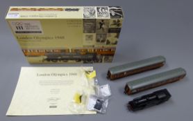 Hornby 'OO'gauge limited edition London Olympics 1948 pack, with BR Class N2 0-6-2 locomotive No.