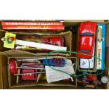 Nulli-Secundus Remote Control Helicopter, Japanese tin-plate fire engine and ambulance, all boxed,