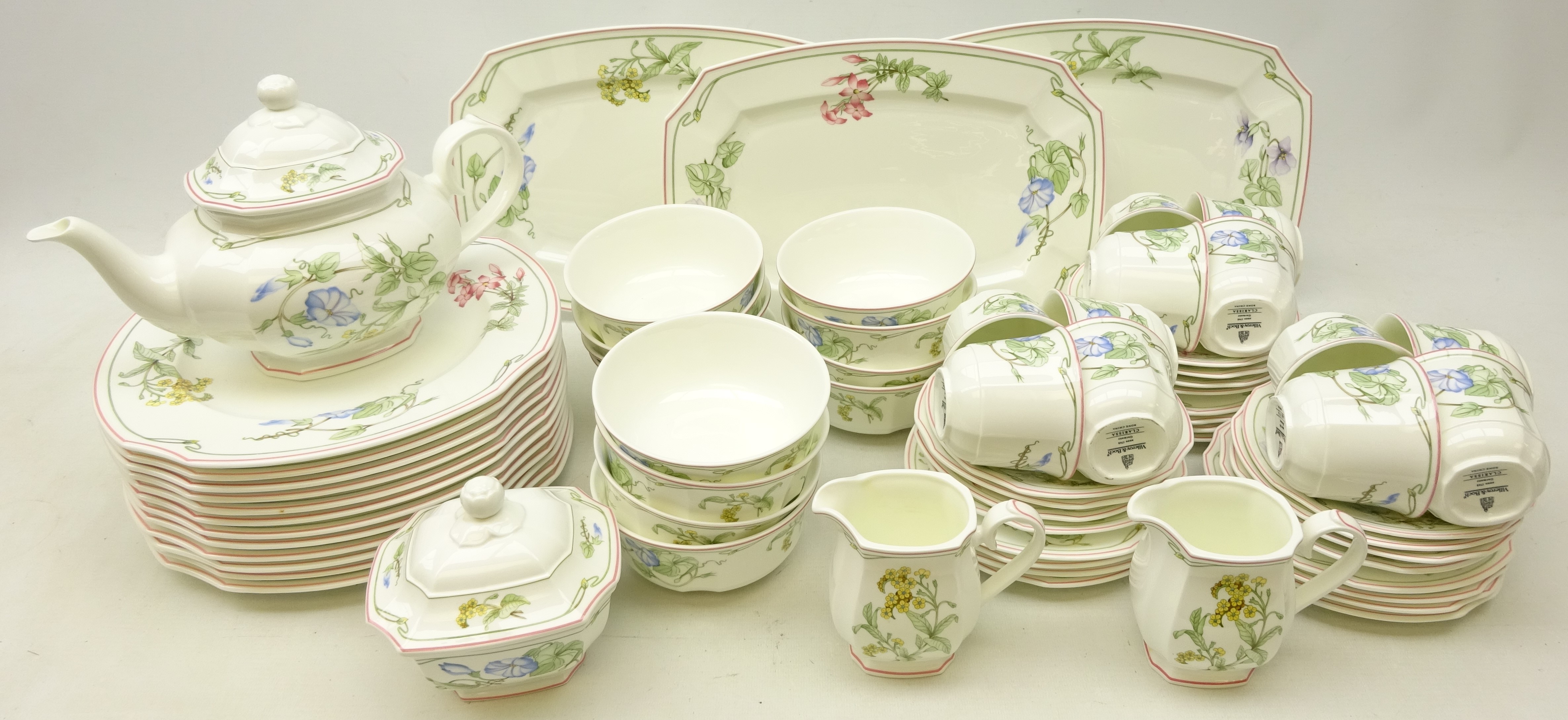 Villeroy and Boch Clarissa pattern dinner and tea service for twelve persons comprising dinner