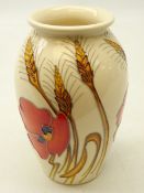 Moorcroft Harvest Poppy vase designed by Emma Bossons, 2009, H13.