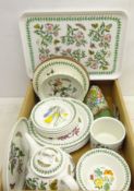 Portmeirion The Botanic Garden dinner and oven ware comprising five dinner plates, six side plates,