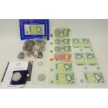 Collection of Great British and World coins including; United States of America 1943 half dollar,