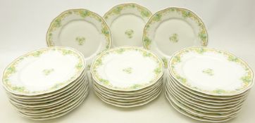 Set of thirty Theodore Haviland dinner plates,