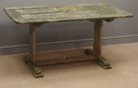 Hardwood garden table, bench and two armchairs, 'Forge Products,