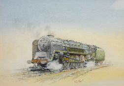 Duke of Gloucester - Locomotive watercolour signed by David C Bell (British 1950-) 17.5cm x 24.
