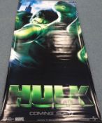 Large cinema banner for the 2003 film The Hulk, printed on vinyl,