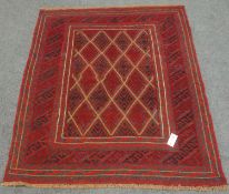 Gazak red ground rug 126cm x 113cm