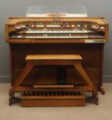 Thomas celebrity electric organ, mahogany body, (W138cm, H110cm,