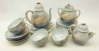 Early 20th Century eggshell Japanese tea set,