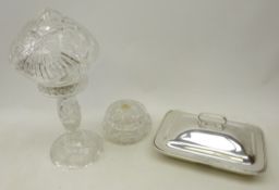 Bohemian cut crystal table lamp,