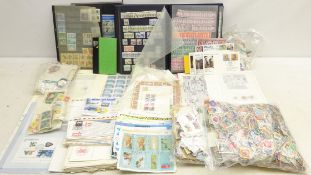 Quantity of World stamps including; large stockbook containing world stamps,