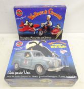 Two Wallace & Gromit airfix kits, 'Anti-pesto Van', boxed with plastic wrapping and 'Aeroplane,