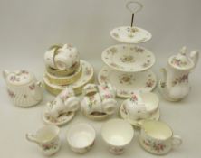 Minton 'Marlow' S309 six person tea set and cake stand,