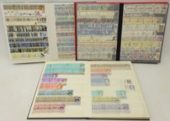 Three stockbooks containing decimal and pre-decimal commemorative (including higher values) and