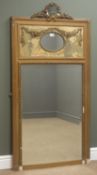 Victorian rococo style gesso and gilt framed bevel edge mirror W74cm,