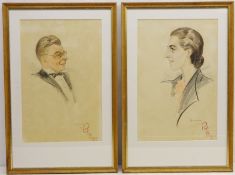 'Alexandrine at Scarborough' and 'William', two 20th century pastel drawings signed Poli ,