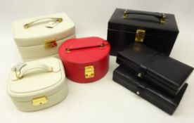 Three Jacob leather jewellery boxes,