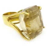 Heavy 18ct gold (tested) citrine ring Condition Report 18ct gold shank approx 12.