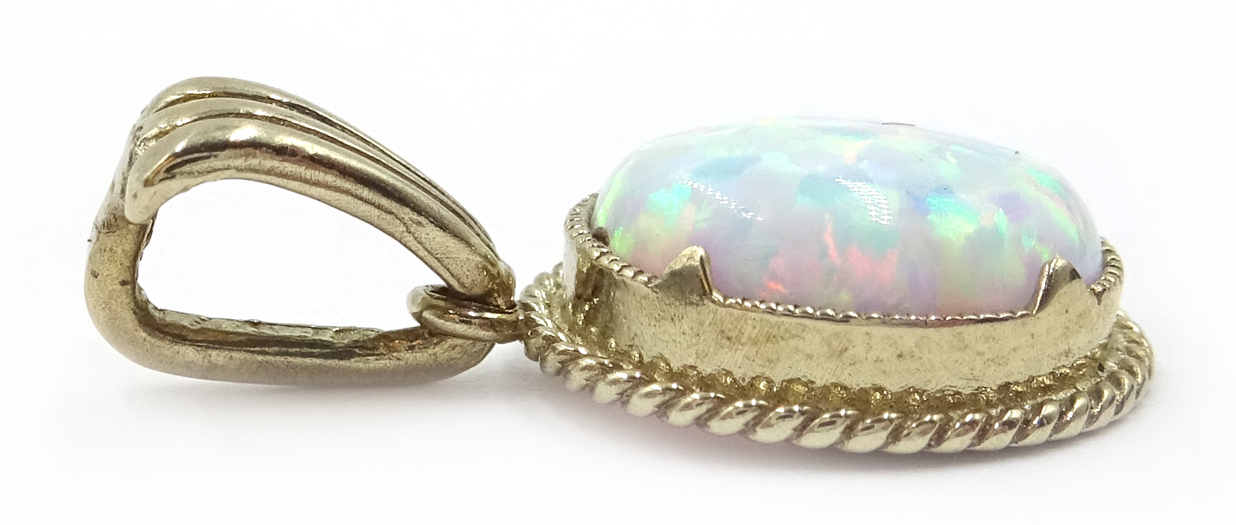 9ct gold (tested) opal pendant Condition Report Approx 1. - Image 2 of 2
