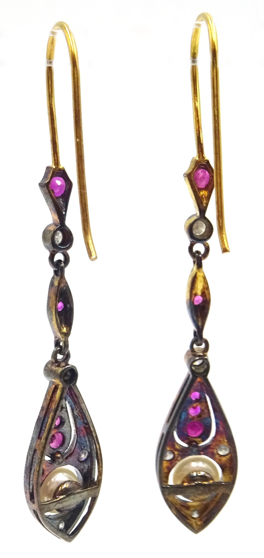 Pair of ruby, - Image 2 of 3