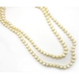 Long freshwater pearl necklace,
