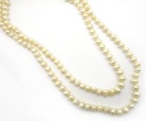 Long freshwater pearl necklace,