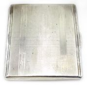 Silver cigarette case by A Wilcox Birmingham 1946 approx 4.