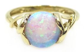 9ct gold single stone opal ring, hallmarked Condition Report Size L-M, approx 2.