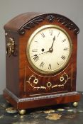 Regency period figured mahogany bracket clock,